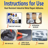 Magic Repair Super Adhesive (A+B), For all type of surfaces like metal, plastic, wood etc Water Tank leakage, Plugging, Welding, Resistance to heat & cold- 100g (50g each)