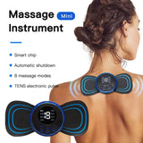 Mini Massager with 8 Modes and 19 Strength Levels, Rechargeable Electric Massager for Shoulder, Arms, Legs, Back Pain for Men and Women