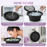 Foldable Ice Facial Bowl with Built-In Ice Tray