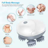 Rechargeable Scalp & Head Massager – Improve Blood Flow, Reduce Stress & Headaches Naturally, Promote Sleep & Hair Growth | 96 Silicon Kneading Points Detachable Head & Waterproof