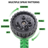 7 Pattern Garden Hose Nozzle Water Spray Gun with Valve Control for Gardening | Watering Plants | Wash Car, Bike, Lawn