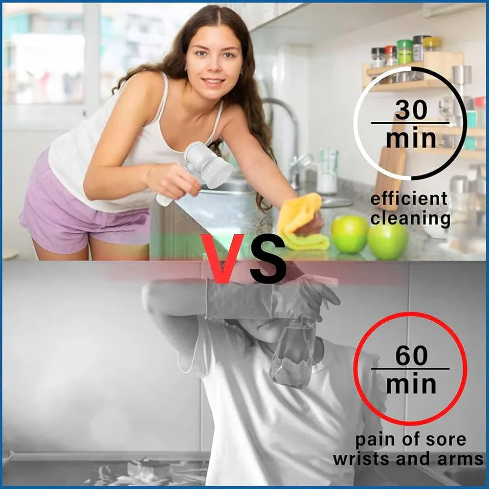Powerful Electric Spin Scrubber | Powerful Cordless Cleaning Brush for Bathroom, Kitchen & More!