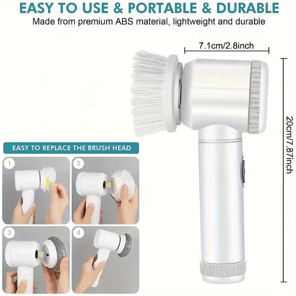 Powerful Electric Spin Scrubber | Powerful Cordless Cleaning Brush for Bathroom, Kitchen & More!