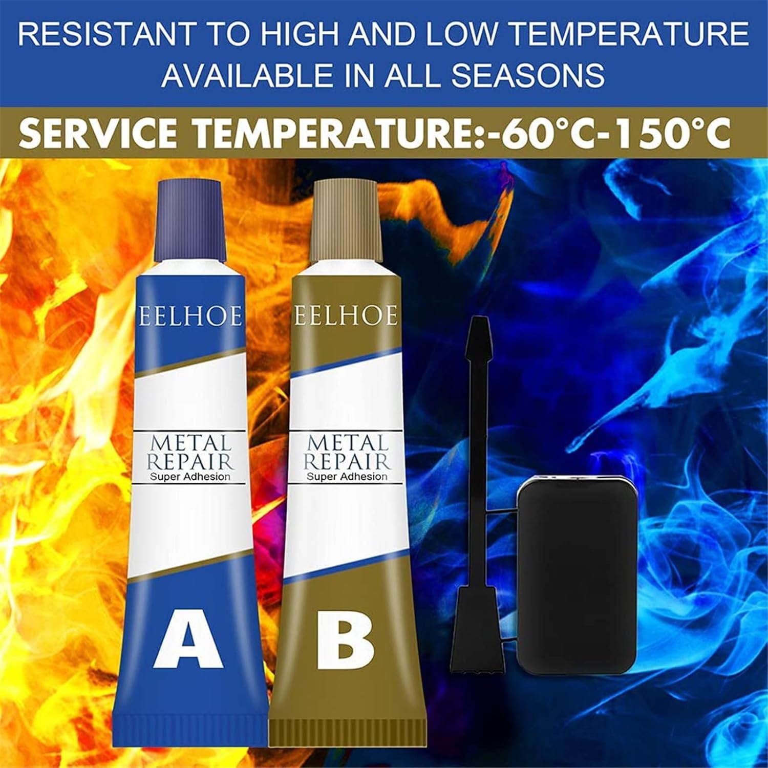 Magic Repair  Super Adhesive (A+B), For all type of surfaces like metal, plastic, wood etc  Water Tank leakage, Plugging, Welding, Resistance to heat & cold- 100g (50g each)
