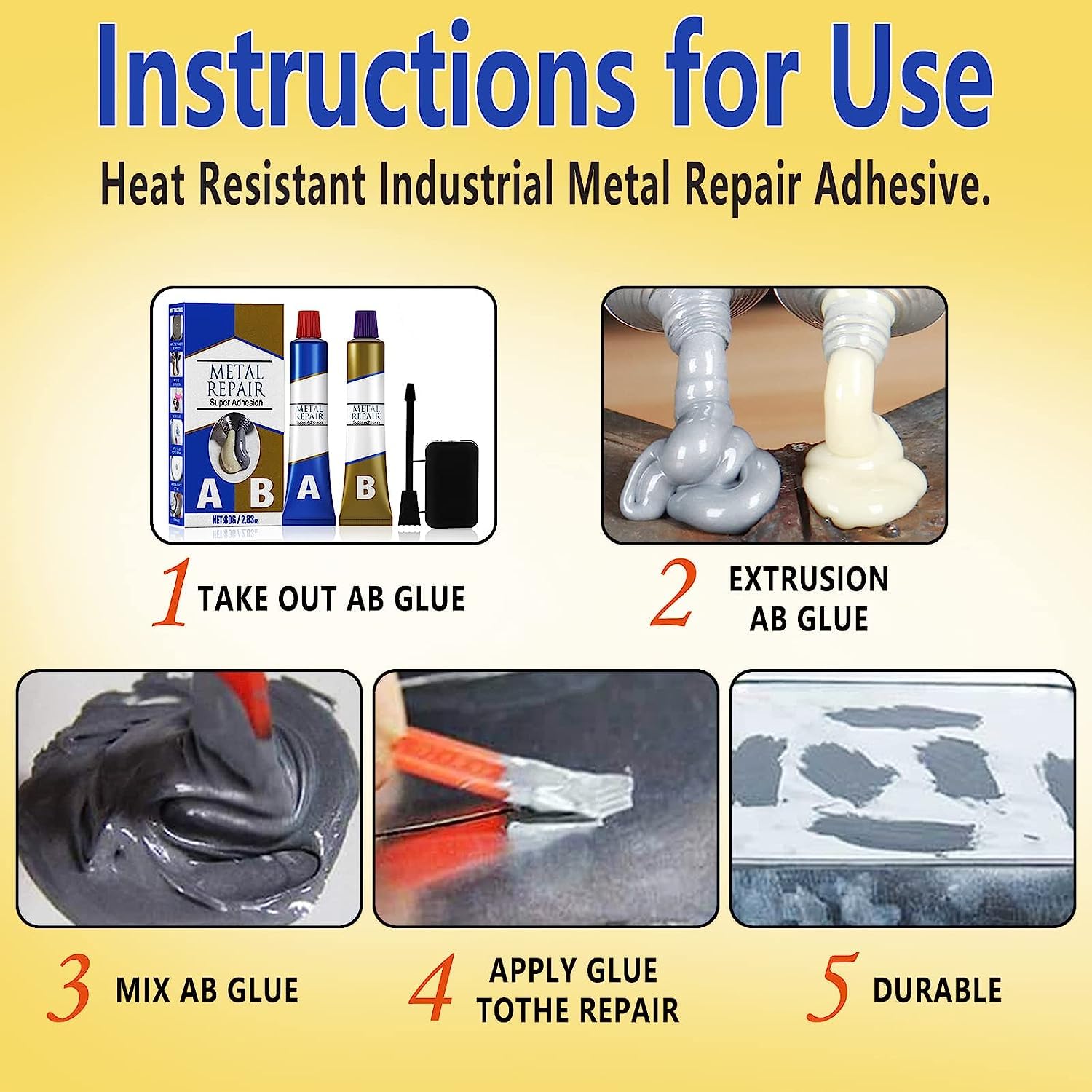 Magic Repair  Super Adhesive (A+B), For all type of surfaces like metal, plastic, wood etc  Water Tank leakage, Plugging, Welding, Resistance to heat & cold- 100g (50g each)