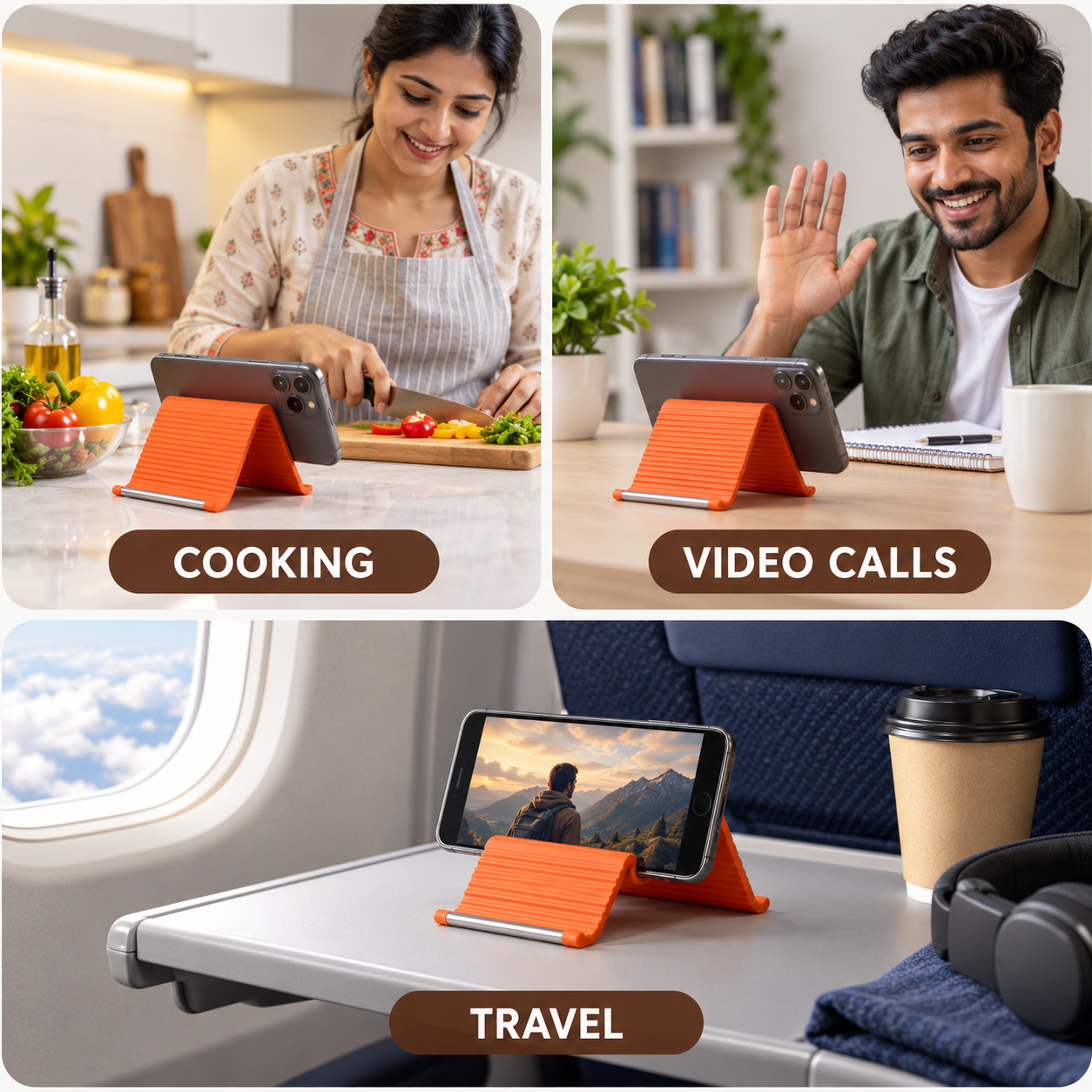 FlexiStand Flexible Phone Stand – Multi-Angle, Foldable & Portable
