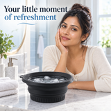 Foldable Ice Facial Bowl with Built-In Ice Tray