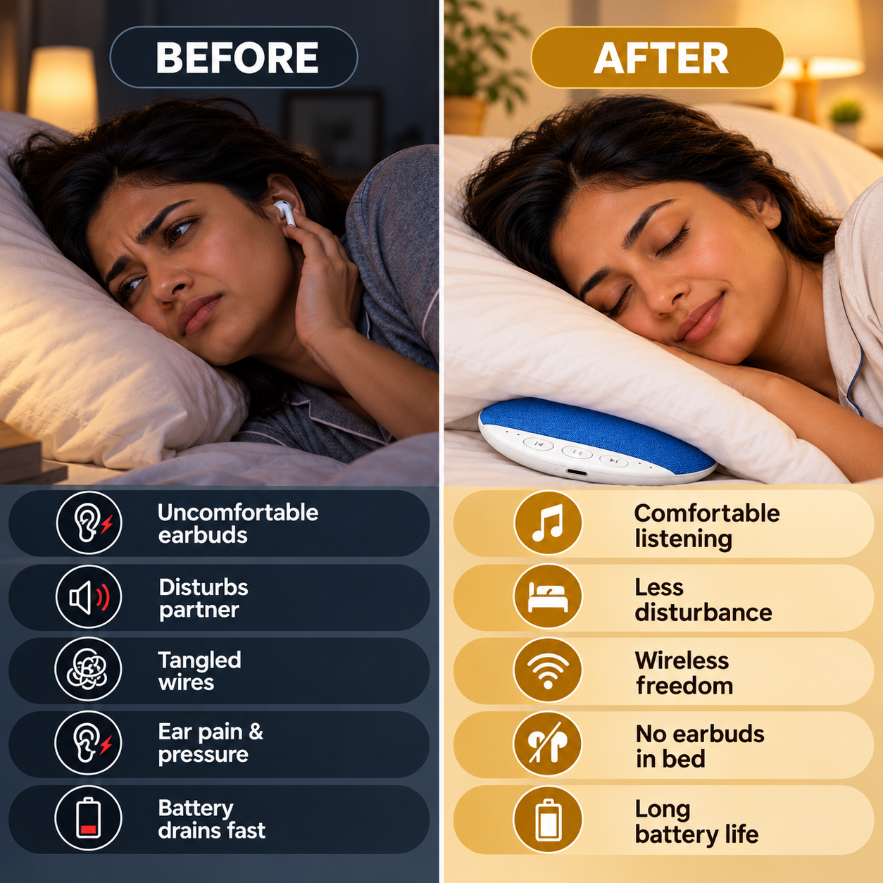 Wireless Bluetooth Pillow Speaker