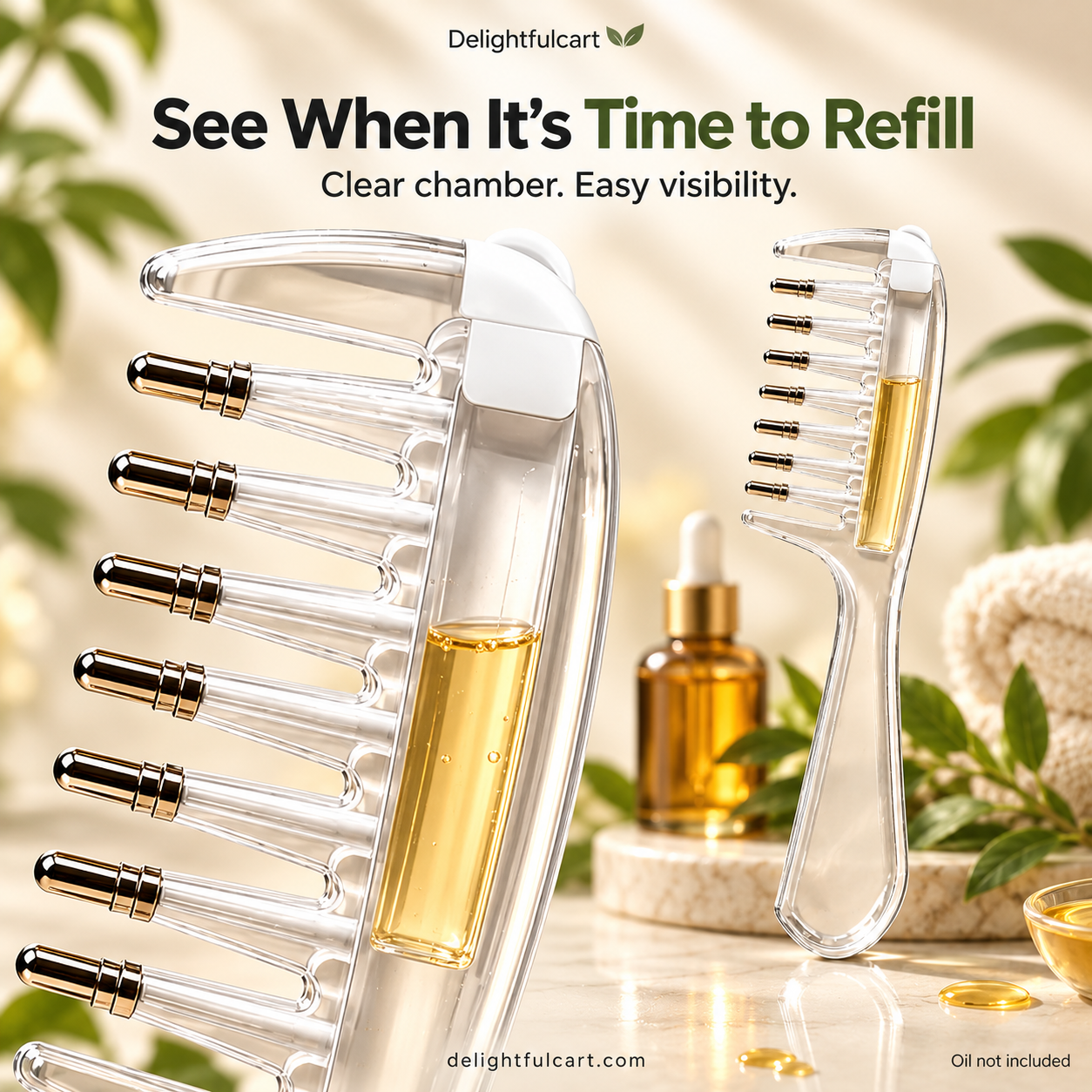 Deep Root Hair Oil Applicator | Mess Free Clean Hands, Zero Waste Comb
