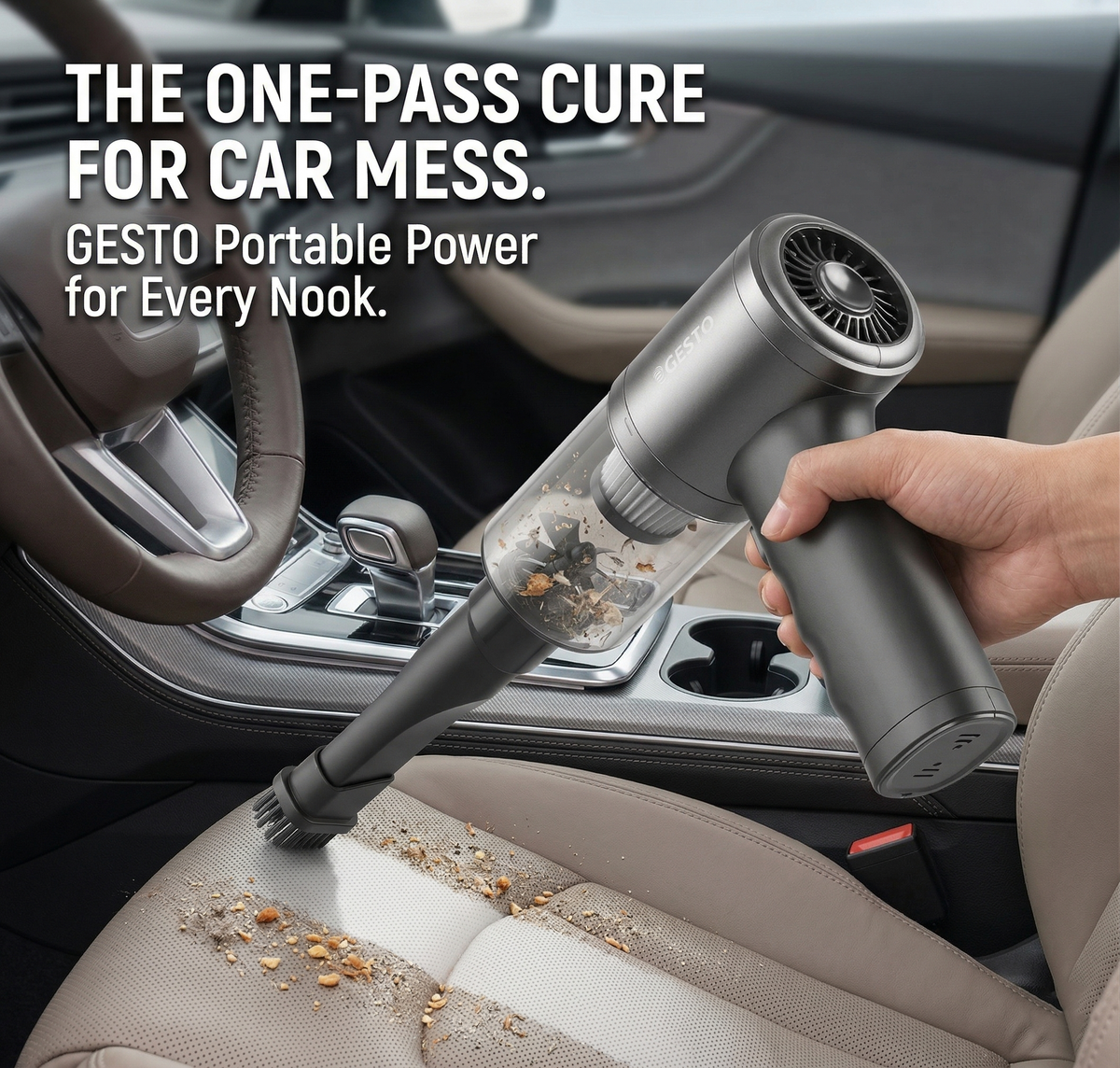 Powerful compact, wireless, and portable handheld vacuum cleaner | Can be used in Home & Car