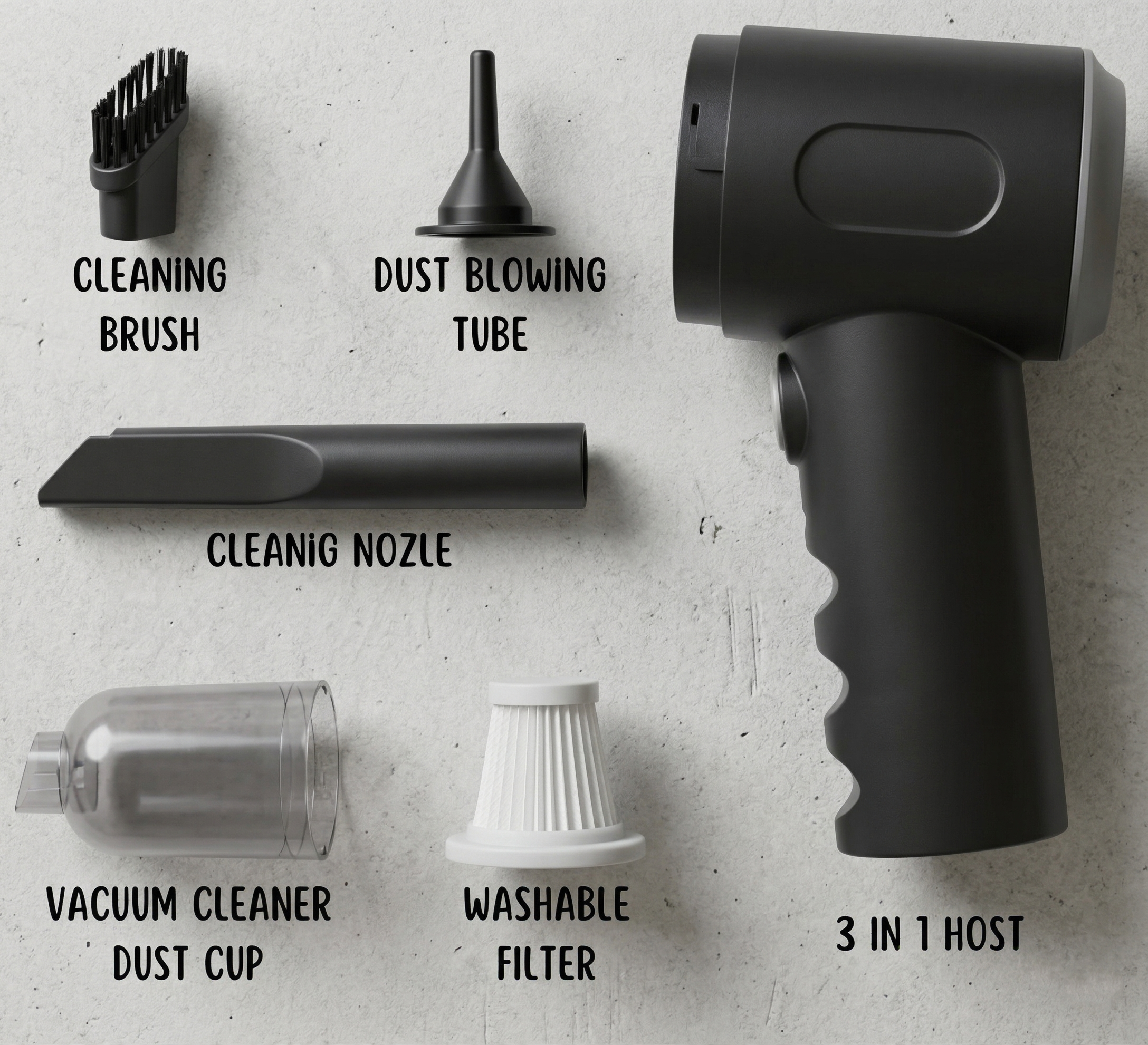 Powerful compact, wireless, and portable handheld vacuum cleaner | Can be used in Home & Car