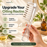 Deep Root Hair Oil Applicator | Mess Free Clean Hands, Zero Waste Comb