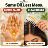 Deep Root Hair Oil Applicator | Mess Free Clean Hands, Zero Waste Comb
