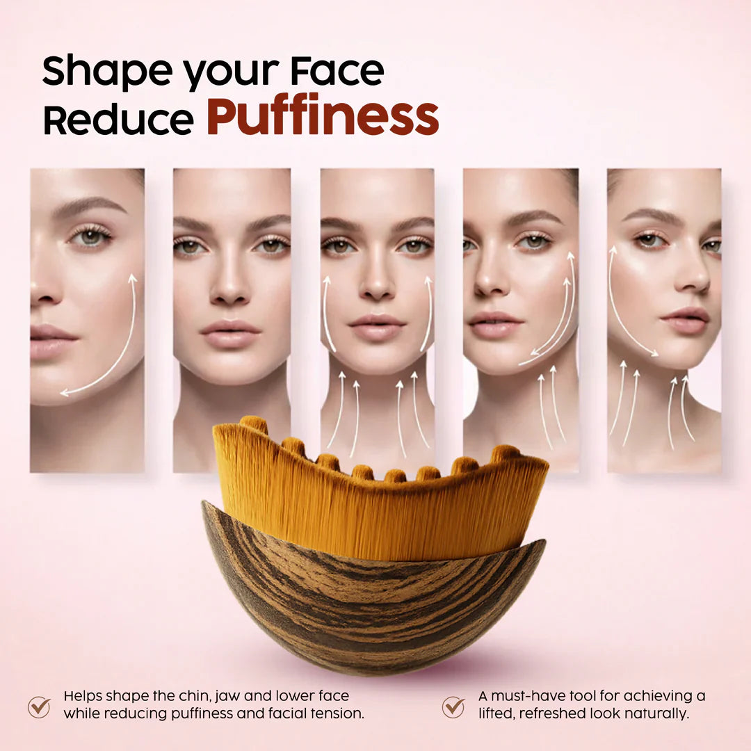The Ultimate Lymphatic Contour Facial Massager Brush (Gua sha Brush) – Sculpt, Lift & Glow