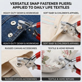 Heavy Duty Snap Button Plier Tool Kit | No-Sew Instant Press Buttons